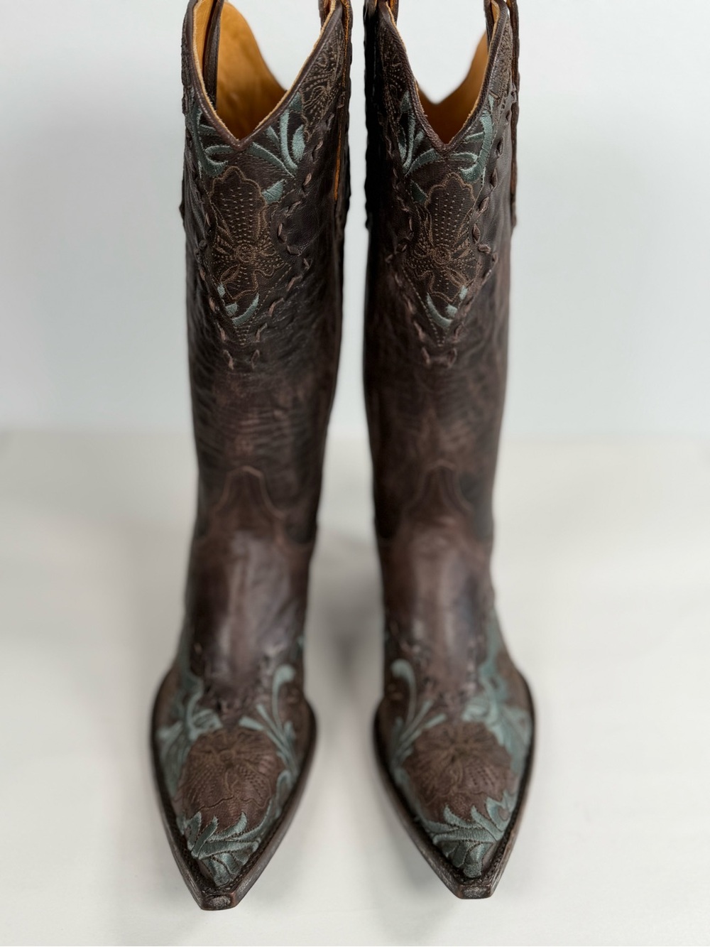 Old Gringo Women's Erin Cowgirl Boots Size 7.5 B Floral Brown Leather Rodeo - Picture 3 of 16